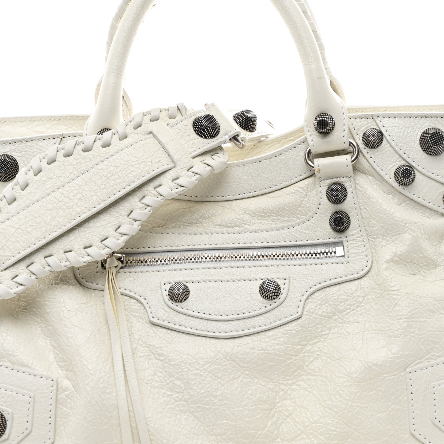 Agneau Arena Neo Cagole City Handbag Optic White