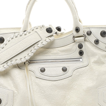 Balenciaga Agneau Arena Neo Cagole City Handbag Optic White 9 of 13