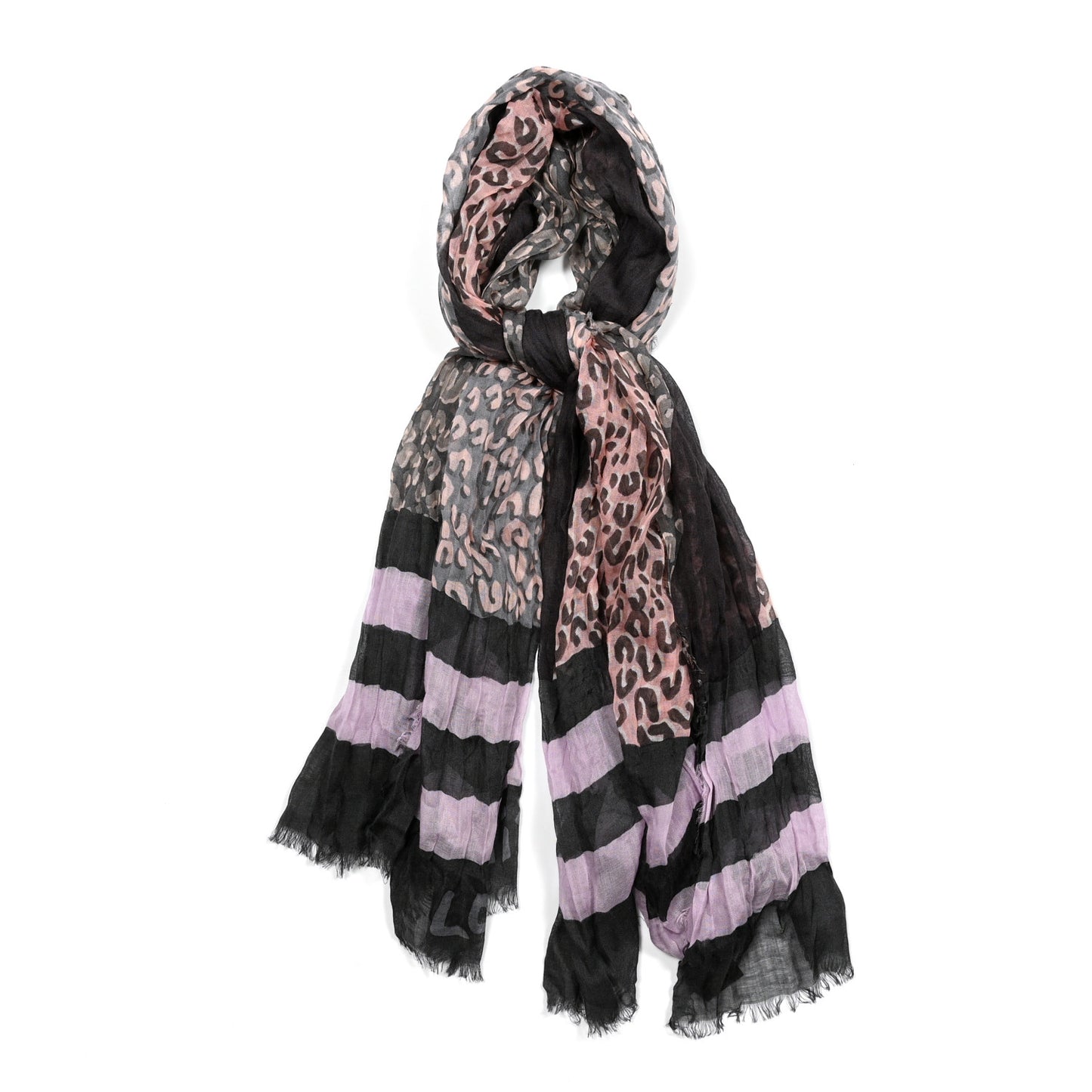 Cashmere Silk Leopard V Stole Shawl Multicolor