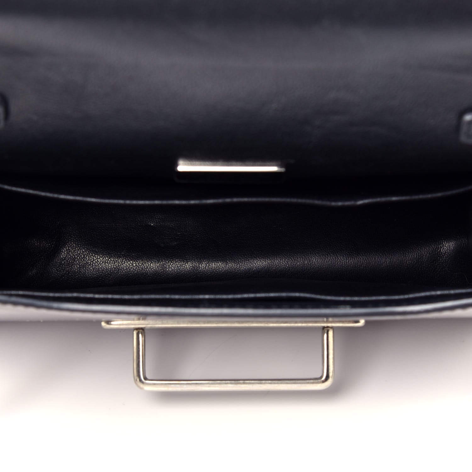 Prada Metallic Vitello Saffiano Cahier Bag Ferro Black 5 of 8
