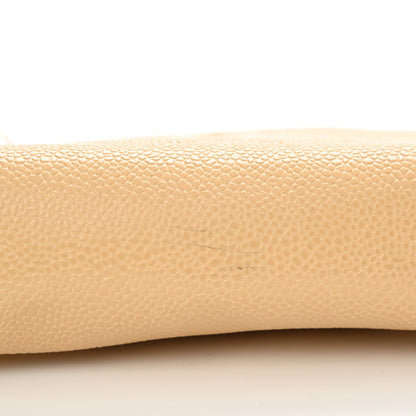 Chanel Caviar Timeless CC Cosmetic Pouch Beige 8 of 9