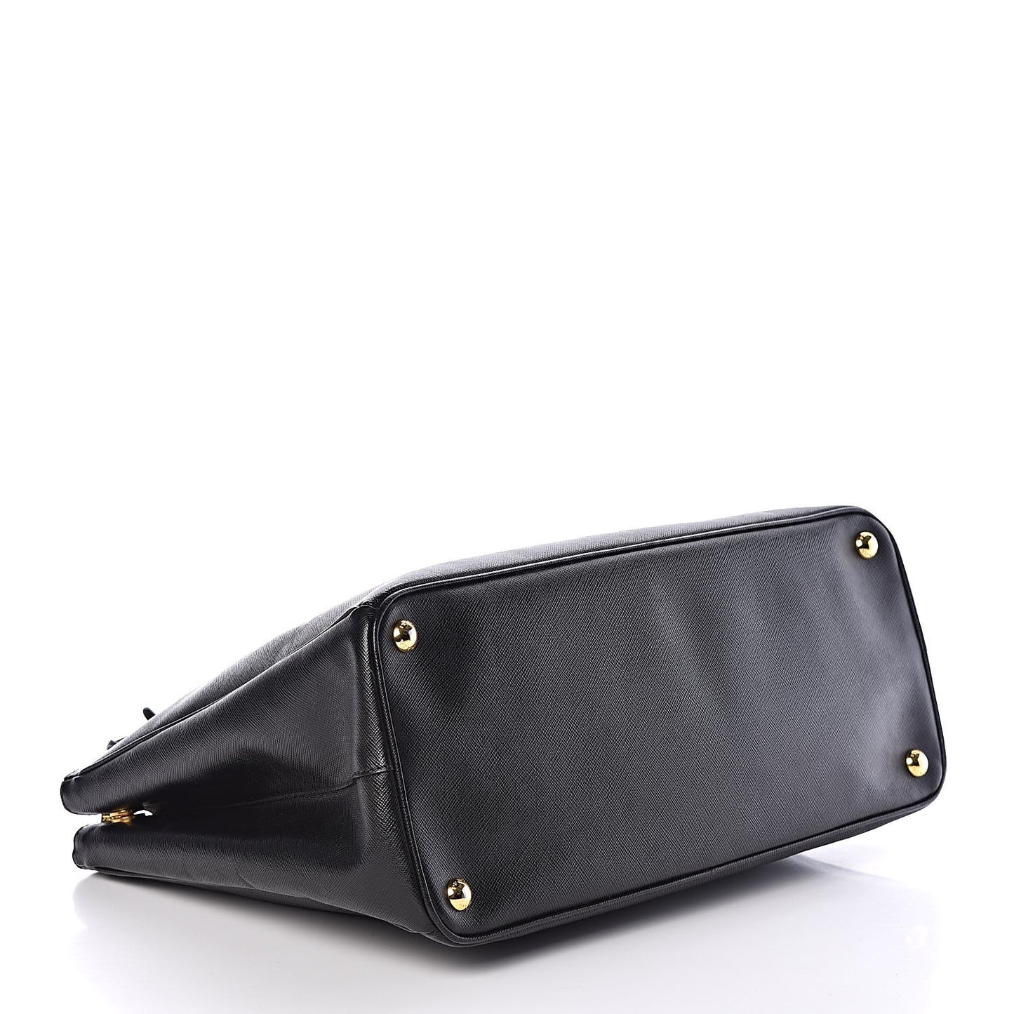 Saffiano Large Galleria Double Zip Tote Black