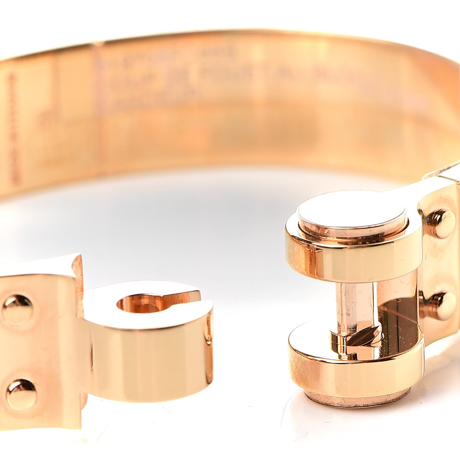 Hermes Enamel Printed Narrow Coup De Fouet Au Bloc Hinged Bracelet S Candeur 5 of 6