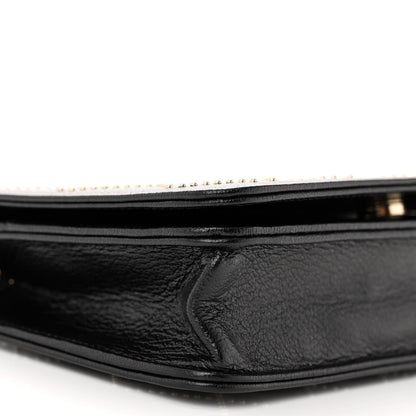 Chanel Lambskin Crystal Quilted Wallet On Chain WOC Black 10 of 11