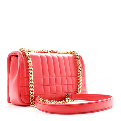 Burberry Lambskin Quilted Small Lola Bag Bright Red 3 of 10