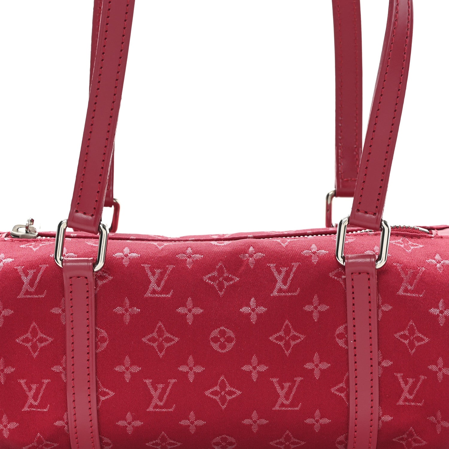 Louis Vuitton Satin Monogram Mini Papillon Red 7 of 9