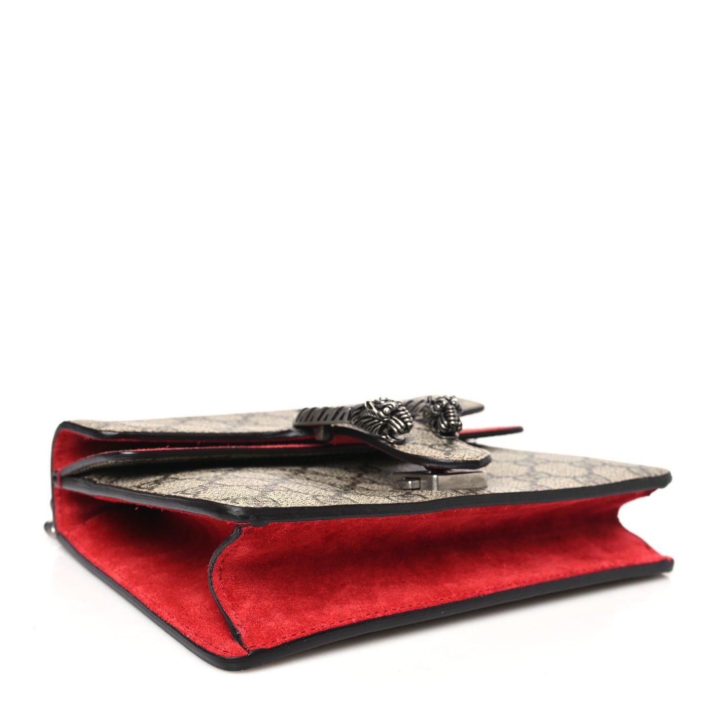 GG Supreme Monogram Mini Dionysus Shoulder Bag Hibiscus Red