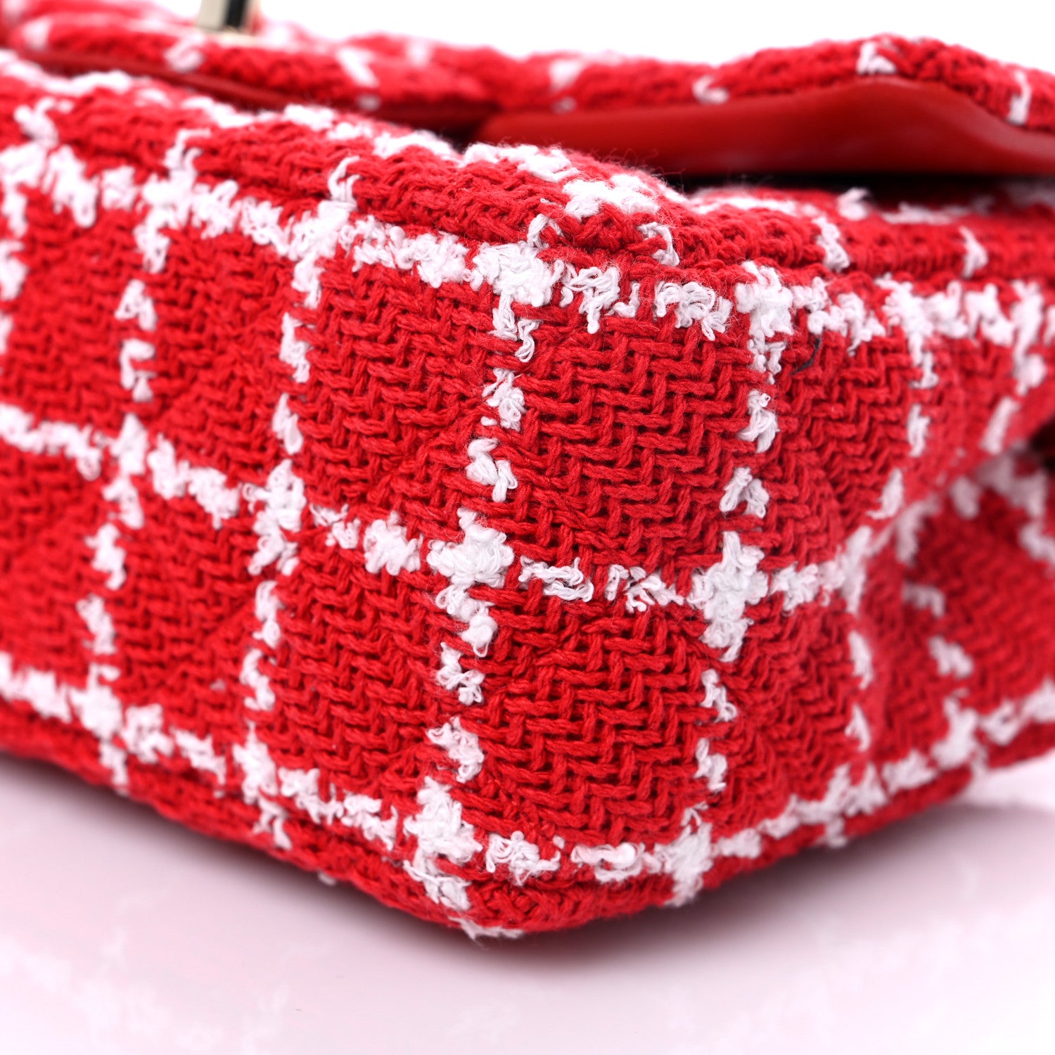 Chanel Tweed Mini Rectangular Flap Red White 9 of 11