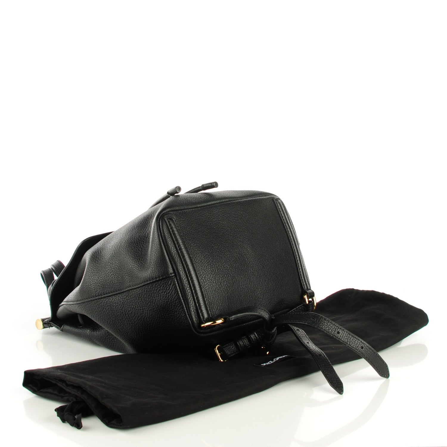 Dolce & Gabbana Pebbled Calfskin Sicily Backpack Black 4 of 6