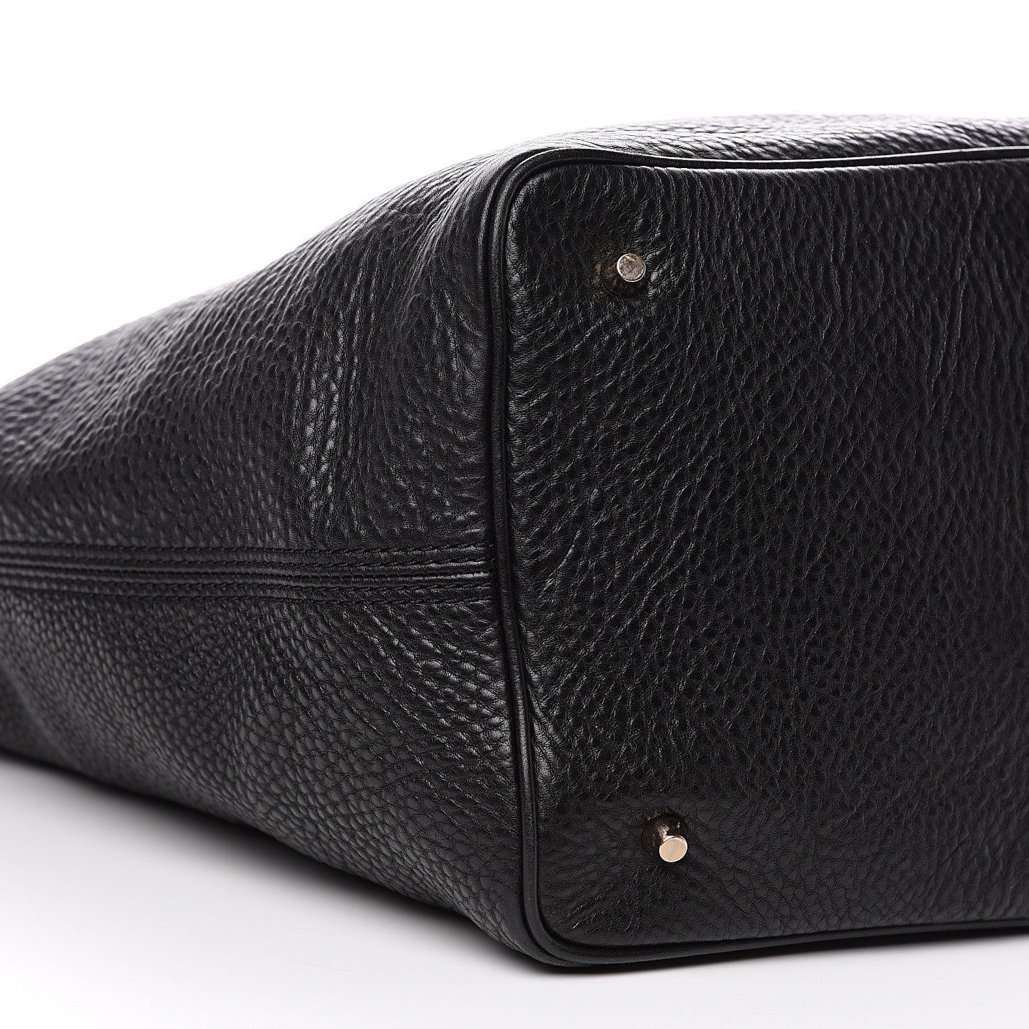 Burberry Grainy Calfskin Medium Check Ashby Hobo Black 7 of 8