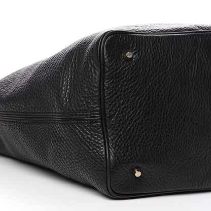 Burberry Grainy Calfskin Medium Check Ashby Hobo Black 7 of 8