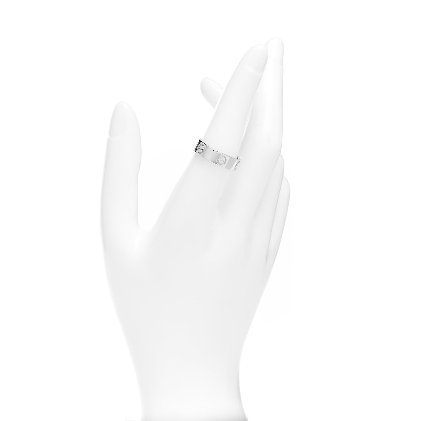 18K White Gold 5.5mm LOVE Ring 54 6.75