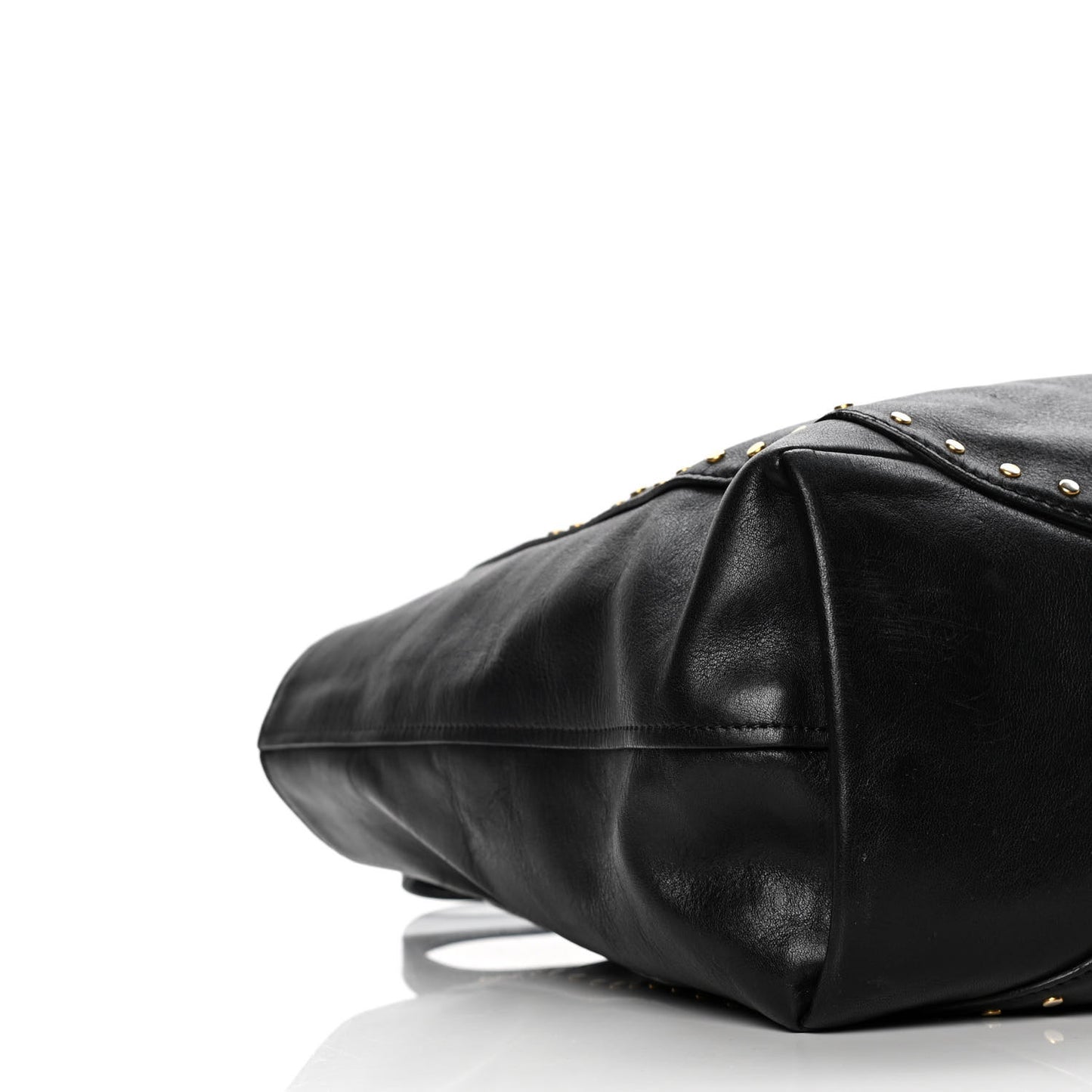 Calfskin Studded Isa Tote Black