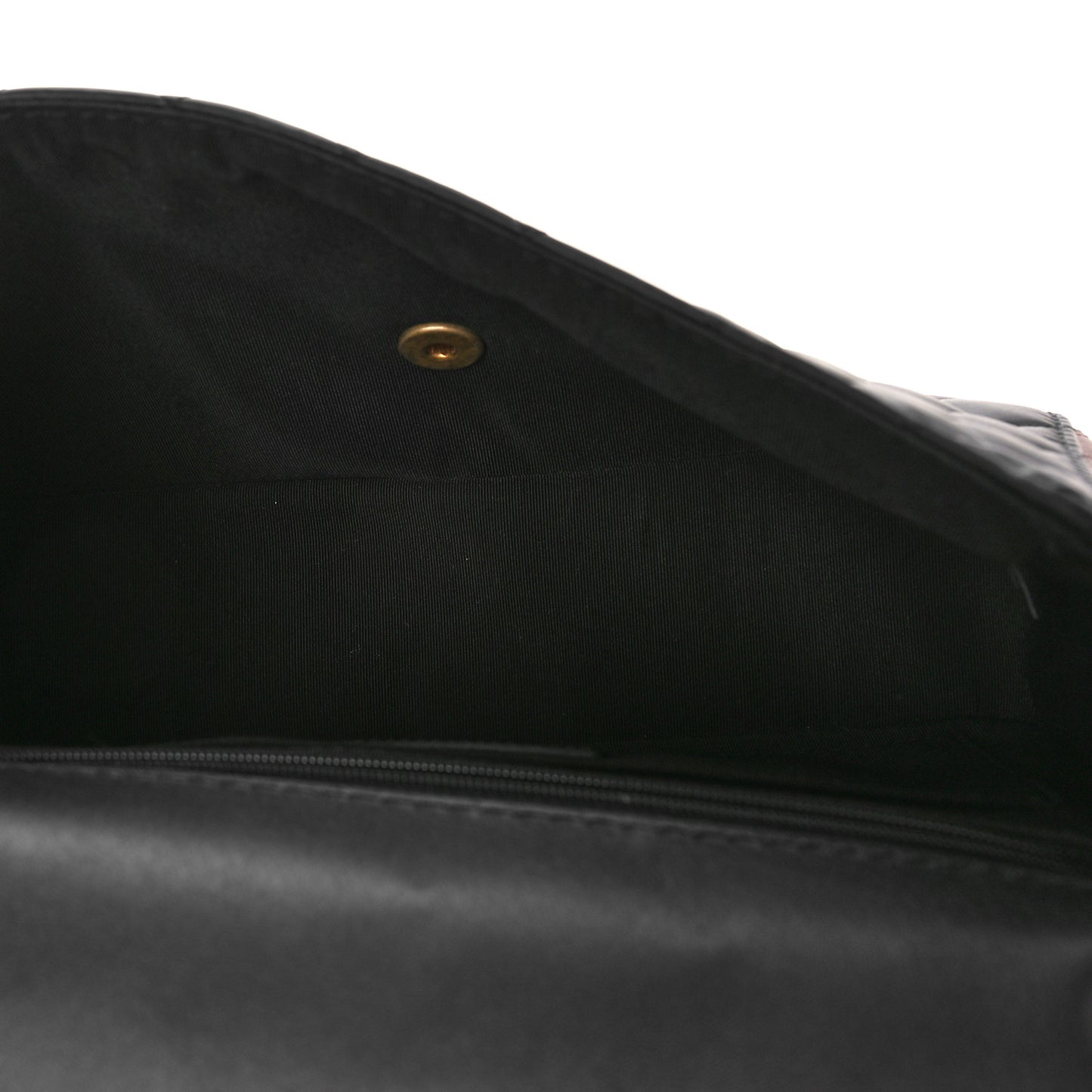 Calfskin Quilted Strap Into Flap Bag Black Brown