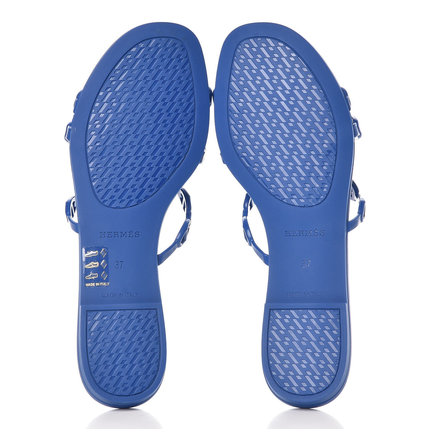 Hermes Rubber Chaine d'Ancre Rivage Sandals 37 Bleu Smalt 5 of 8