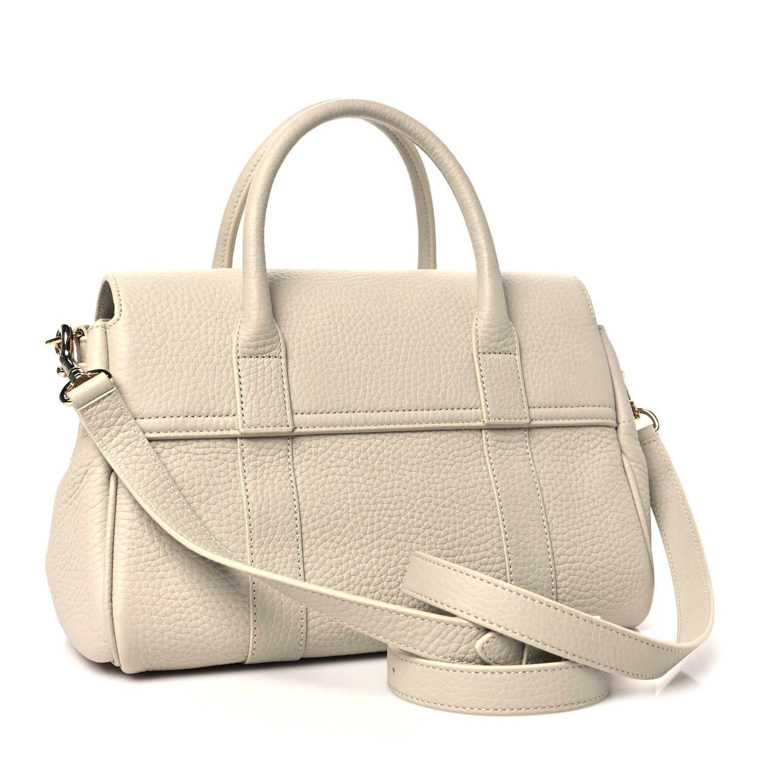 Mulberry Heavy Grain Small Bayswater Satchel Chalk 3 of 9