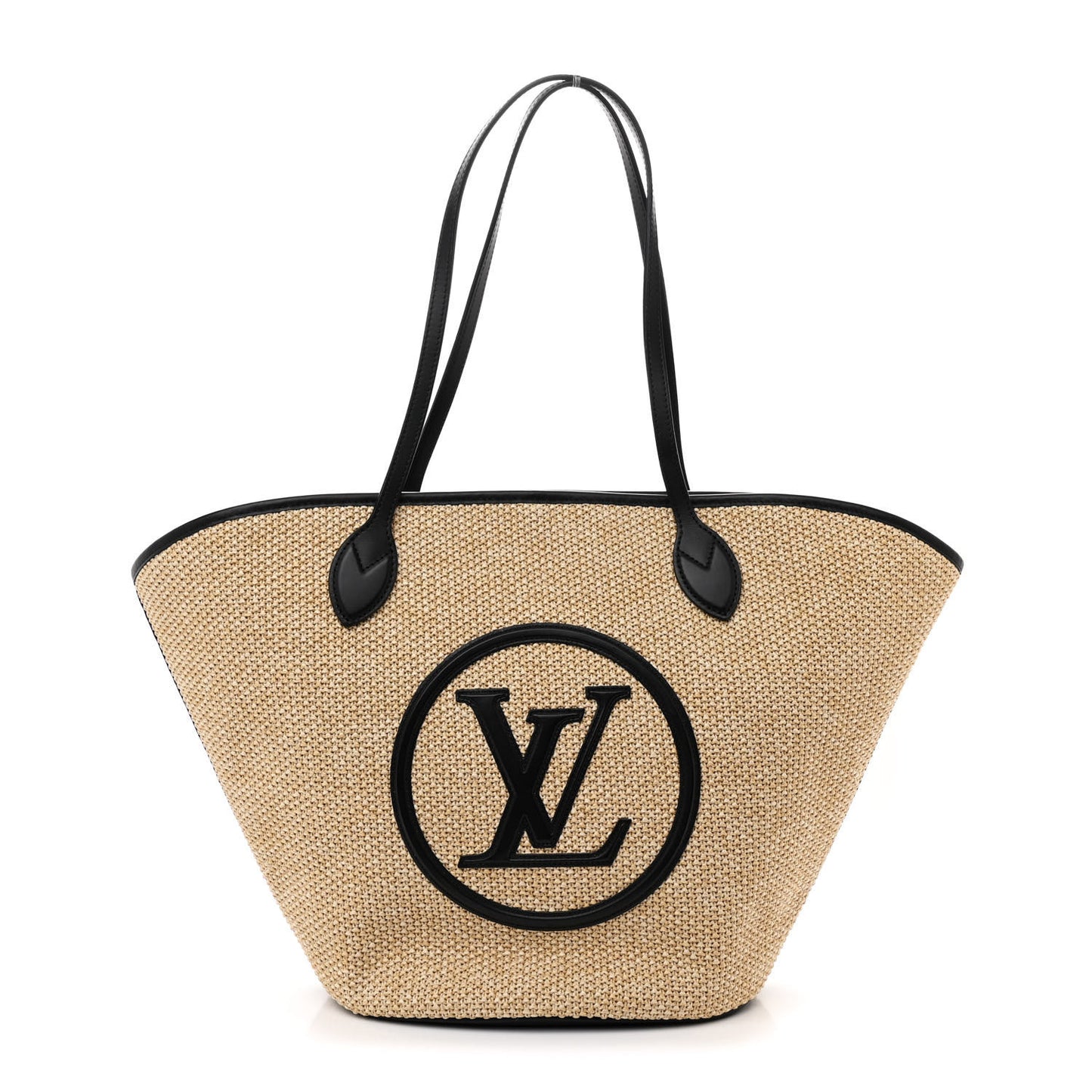 Raffia Saint Jacques Tote Black