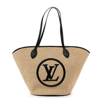 Louis Vuitton Raffia Saint Jacques Tote Black 1 of 12