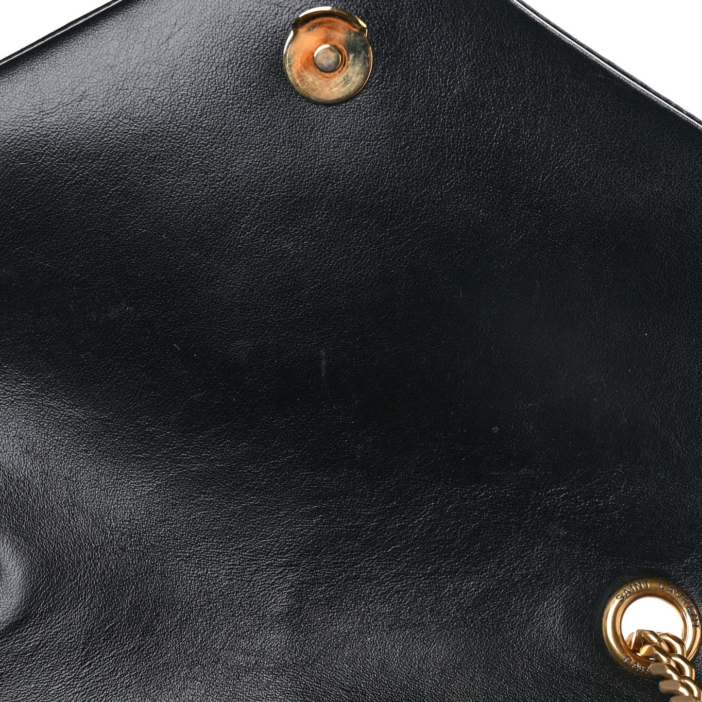 Calfskin Y Quilted Monogram Medium Loulou Chain Satchel Black