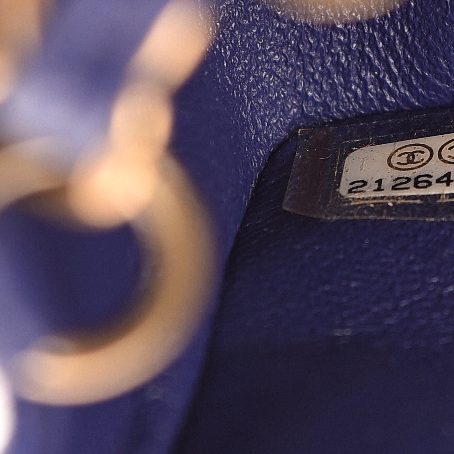 Chanel Lambskin Chevron Quilted Mini Rectangular Flap Blue 6 of 8