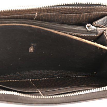 Gucci Monogram Calfskin Bamboo Tassel Zip Around Wallet Beige Ebony Chocolate 5 of 10