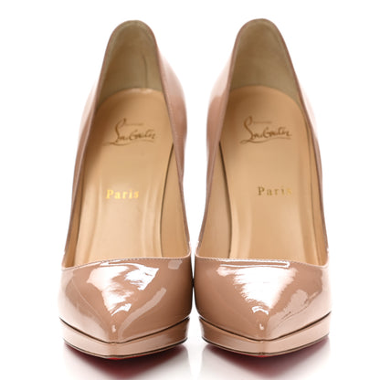 Christian Louboutin Patent Pigalle Plato 120 Pumps 38.5 Nude 2 of 8