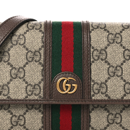 Gucci GG Supreme Monogram Web Ophidia Crossbody Wallet Beige New Acero 8 of 11