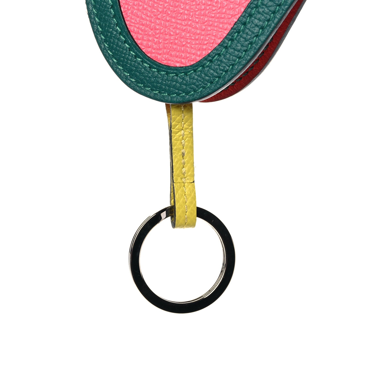 Hermes Epsom Camail Key Holder Rose Azalee Malachite Lime 5 of 8