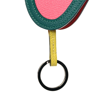 Hermes Epsom Camail Key Holder Rose Azalee Malachite Lime 5 of 8