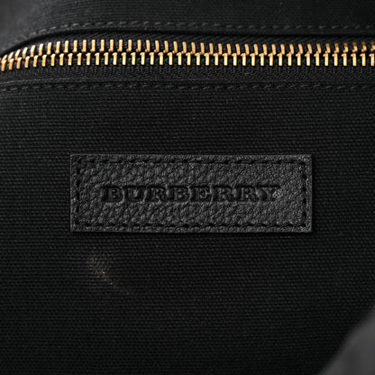 Burberry Mega Check Calfskin Abbeydale Simple Backpack Black Camel 6 of 9