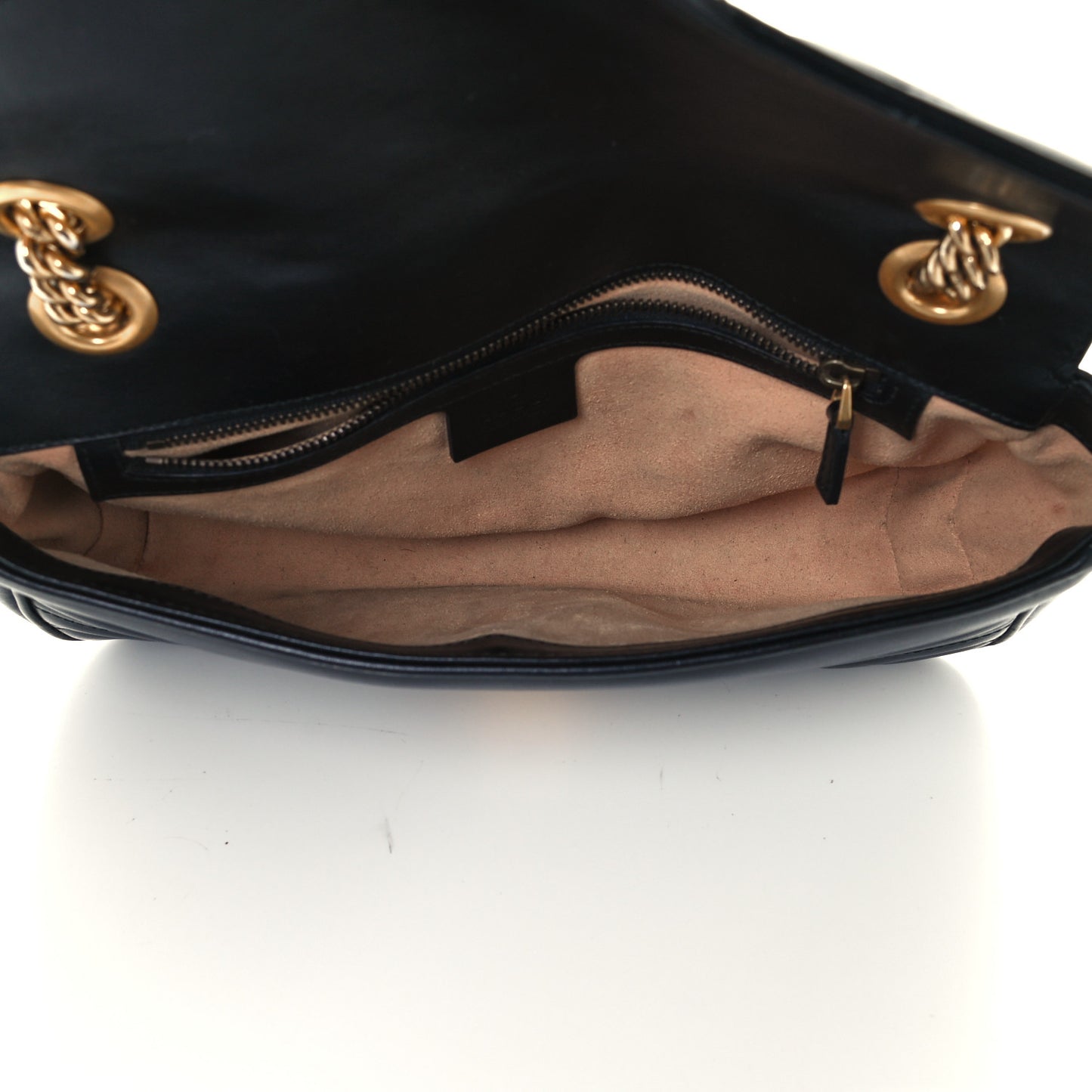 Calfskin Matelasse Small GG Marmont Shoulder Bag Black