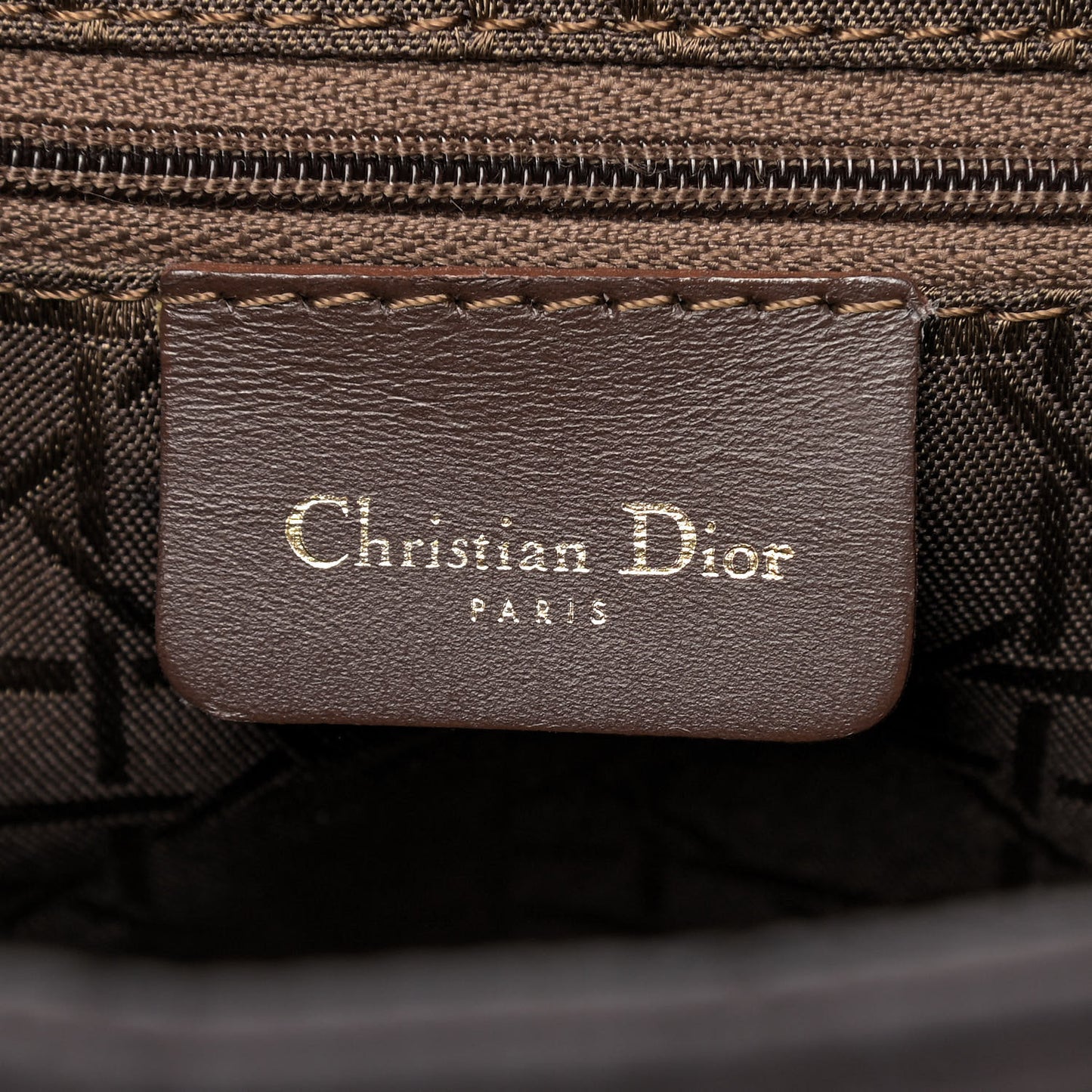 Nylon Cannage Medium Lady Dior Dark Brown