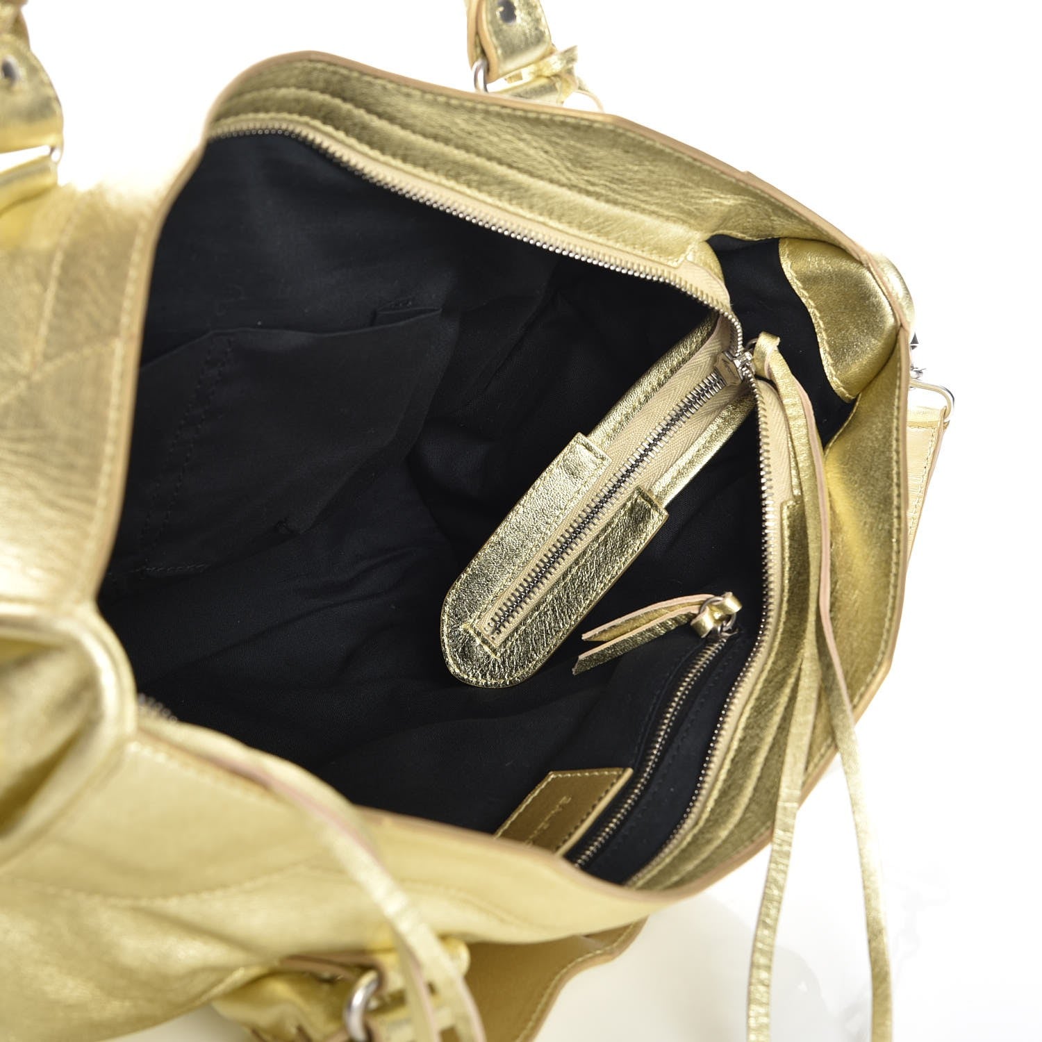 Balenciaga Laminated Agneau Classic Silver Hardware City Gold 6 of 10