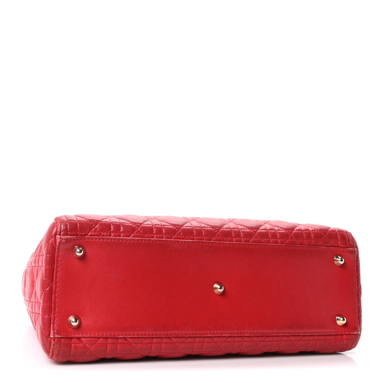 Christian Dior Lambskin Cannage Large Lady Dior Red 4 of 10