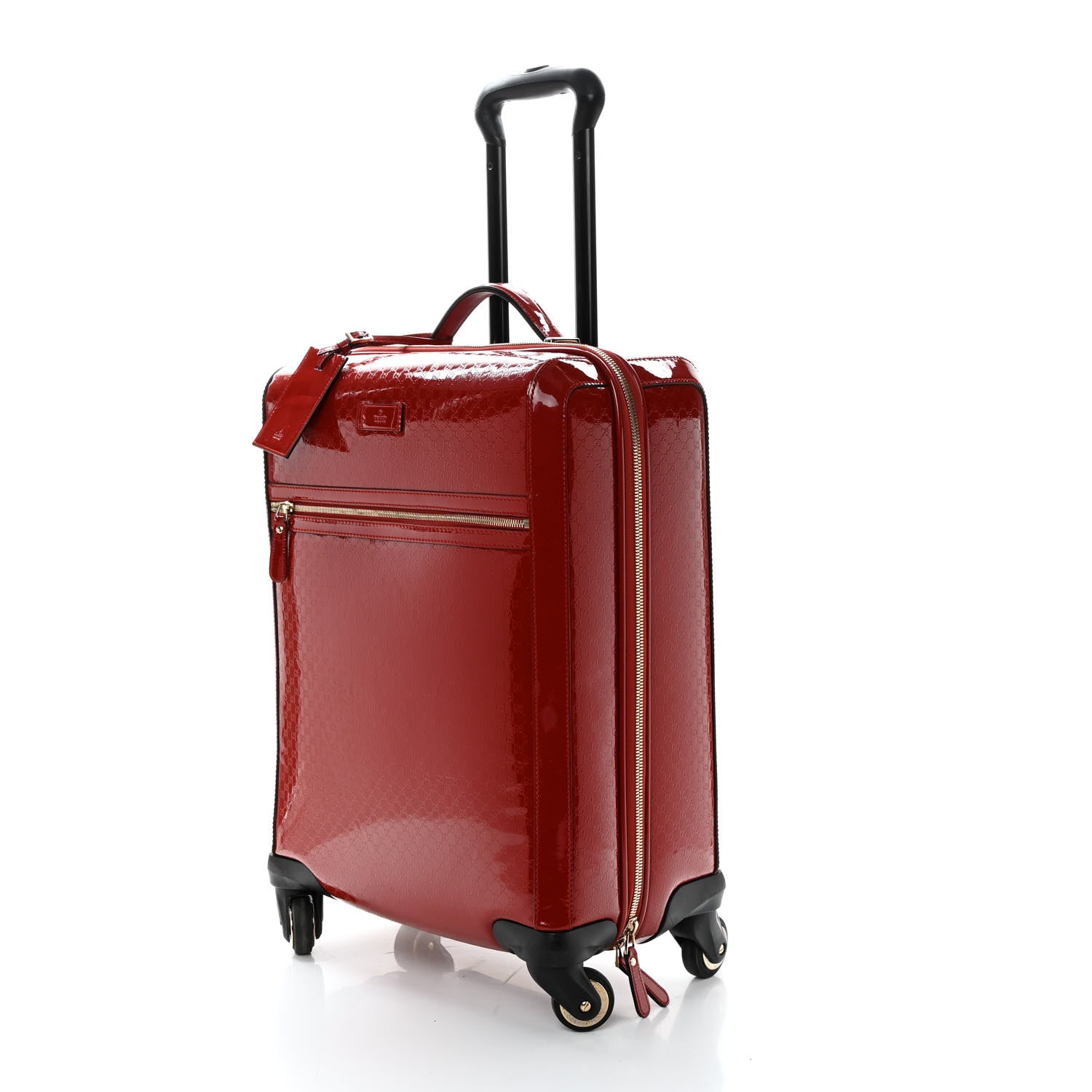 Gucci Patent Microguccissima Carry On Suitcase Red 2 of 16