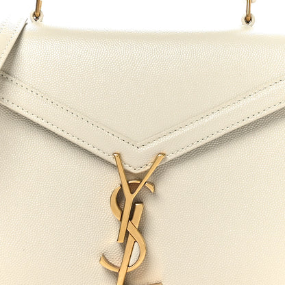Saint Laurent Grain de Poudre Mini Classic Monogram Cassandra Top Handle Vintage White 8 of 10