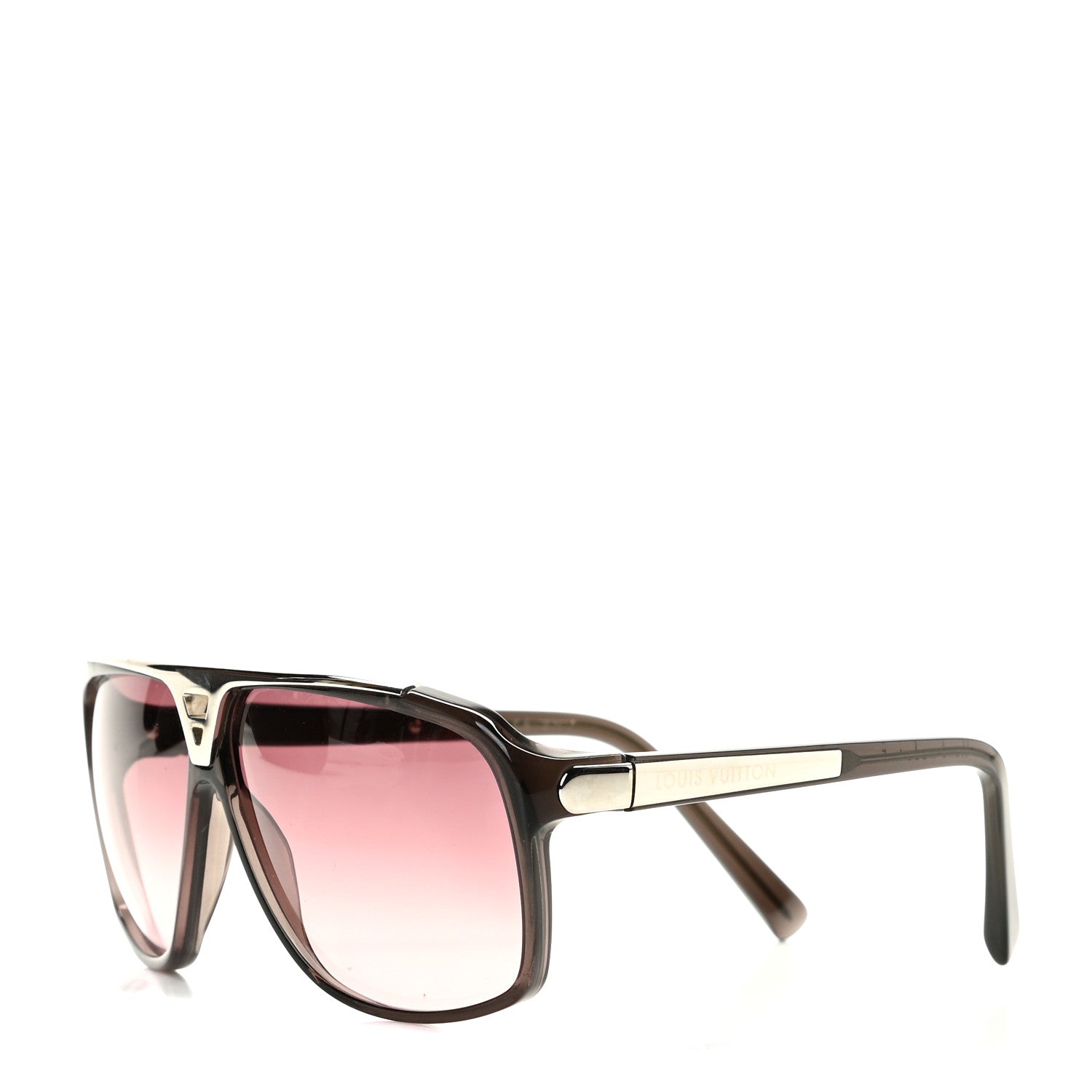 Louis Vuitton Acetate Evidence Sunglasses Brown Z0241W 1 of 6