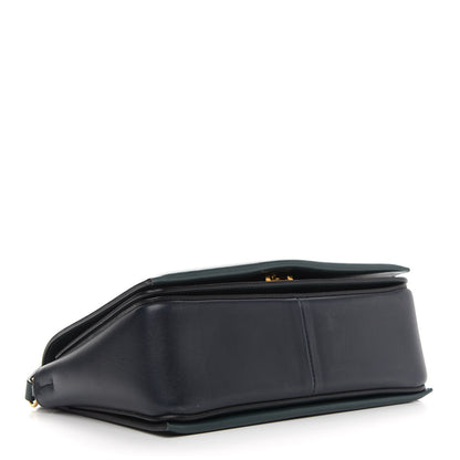 Celine Shiny Smooth Calfskin Medium Frame Shoulder Bag Amazone Dark Navy 4 of 9