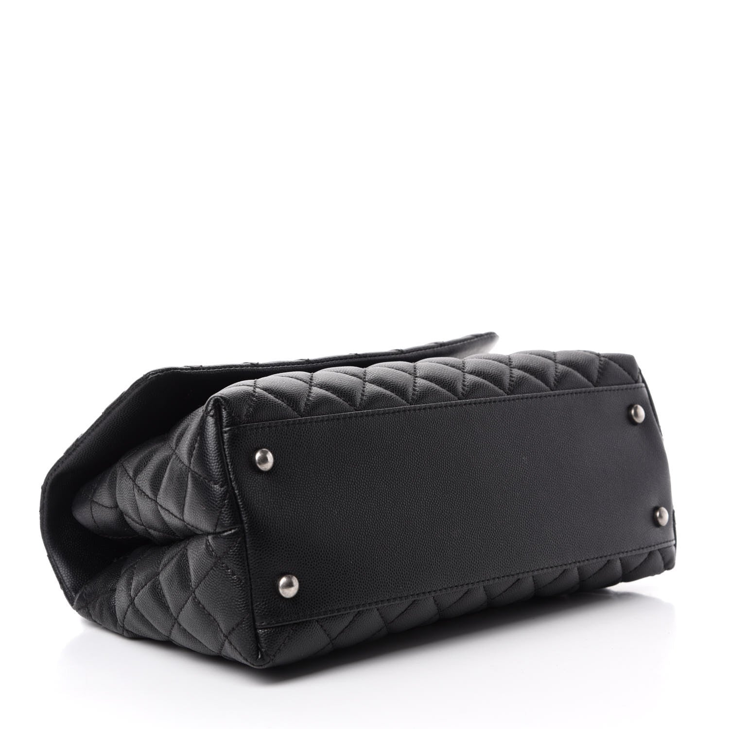 Chanel Caviar Lizard Quilted Small Coco Handle Flap Black 5 of 17