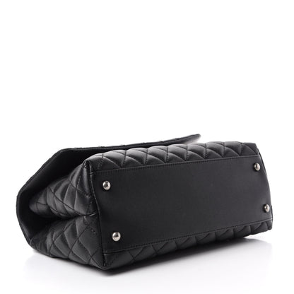 Chanel Caviar Lizard Quilted Small Coco Handle Flap Black 5 of 17
