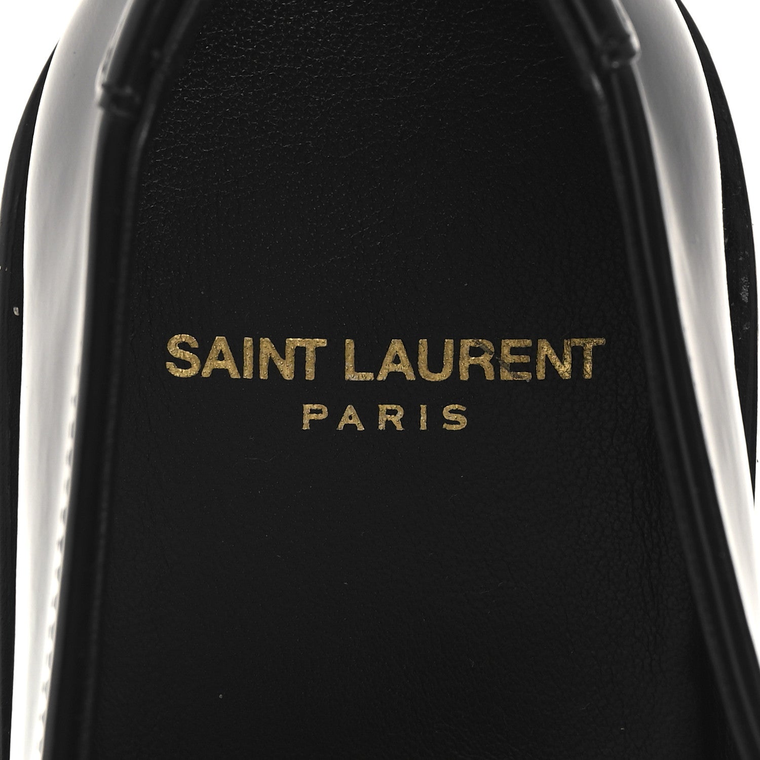 Saint Laurent Glazed Calfskin Le Loafer 15 Penny Slippers 38.5 Black 9 of 10