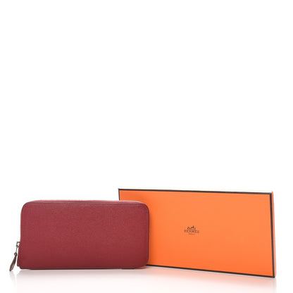Hermes Epsom Silk'In Wallet Rouge Grenade 3 of 8