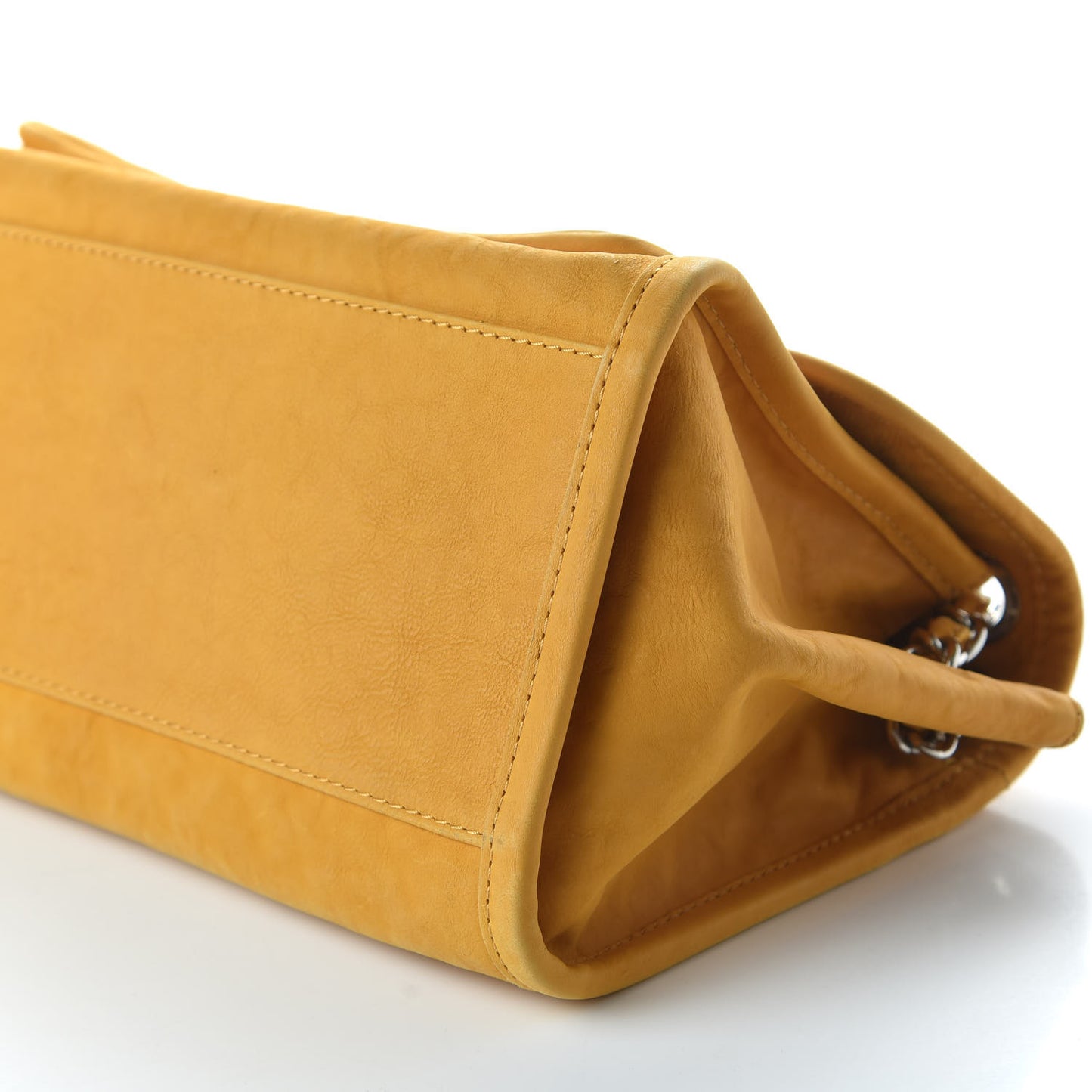 Ultra Soft Suede Calfskin Natural Beauty Flap Bag Yellow