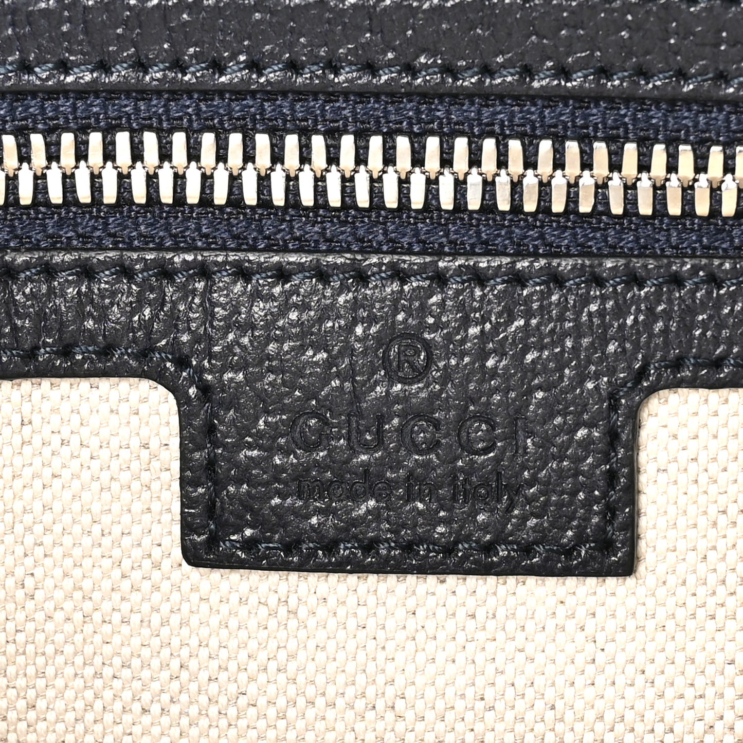 GG Supreme Monogram Textured Dollar Calfskin Web Small Ophidia Messenger Bag Beige Blue
