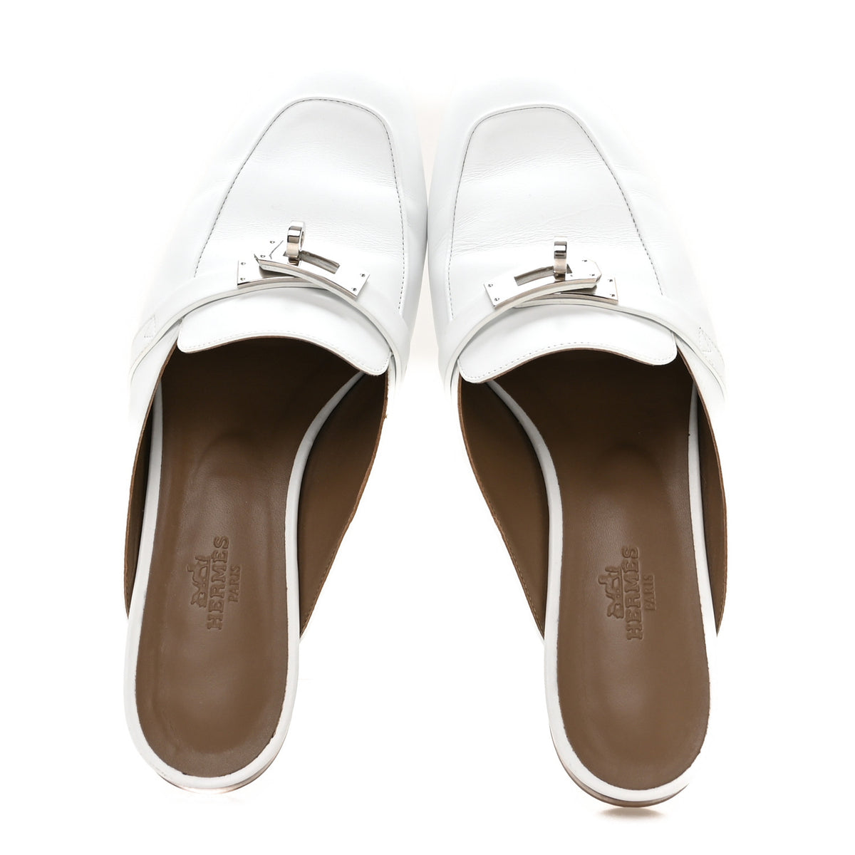 Calfskin Oz Mules 37 White
