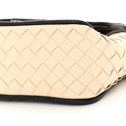Bottega Veneta Nappa Karung Intrecciato Glass Pearl Shoulder Bag White Black 10 of 14