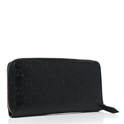 Gucci Guccissima Signature Zip Around Wallet Black 2 of 8
