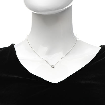 Tiffany Platinum Diamond .61ct Solitaire Pendant Necklace 2 of 6