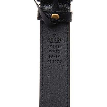 Gucci Azalea Calfskin Matelasse Diagonal Torchon GG Marmont Belt Bag 85 34 Black Romantic Cerise 10 of 11