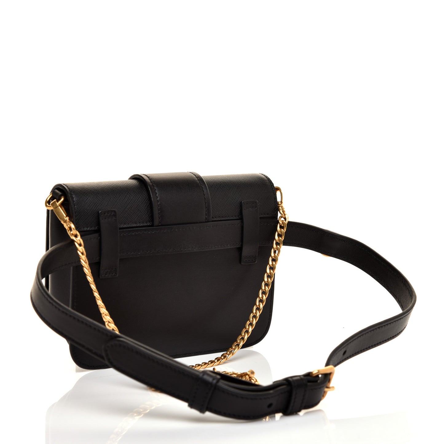 Saffiano City Calf Cahier Belt Bag Black